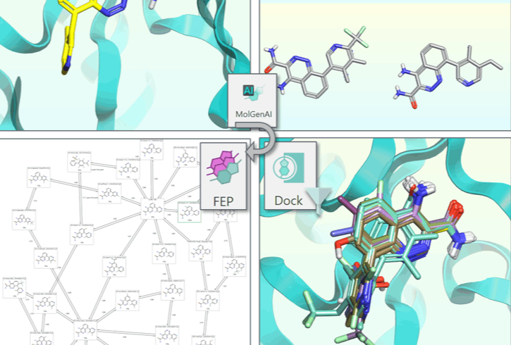 Cresset Spark molecular scaffold replacement output